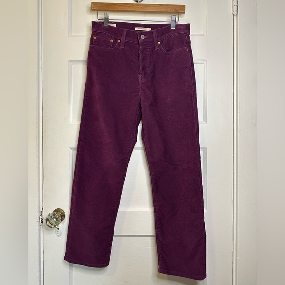 Levi’s Premium Wedgie Fit Straight Corduroy Pants Purple - Picture 16 of 16
